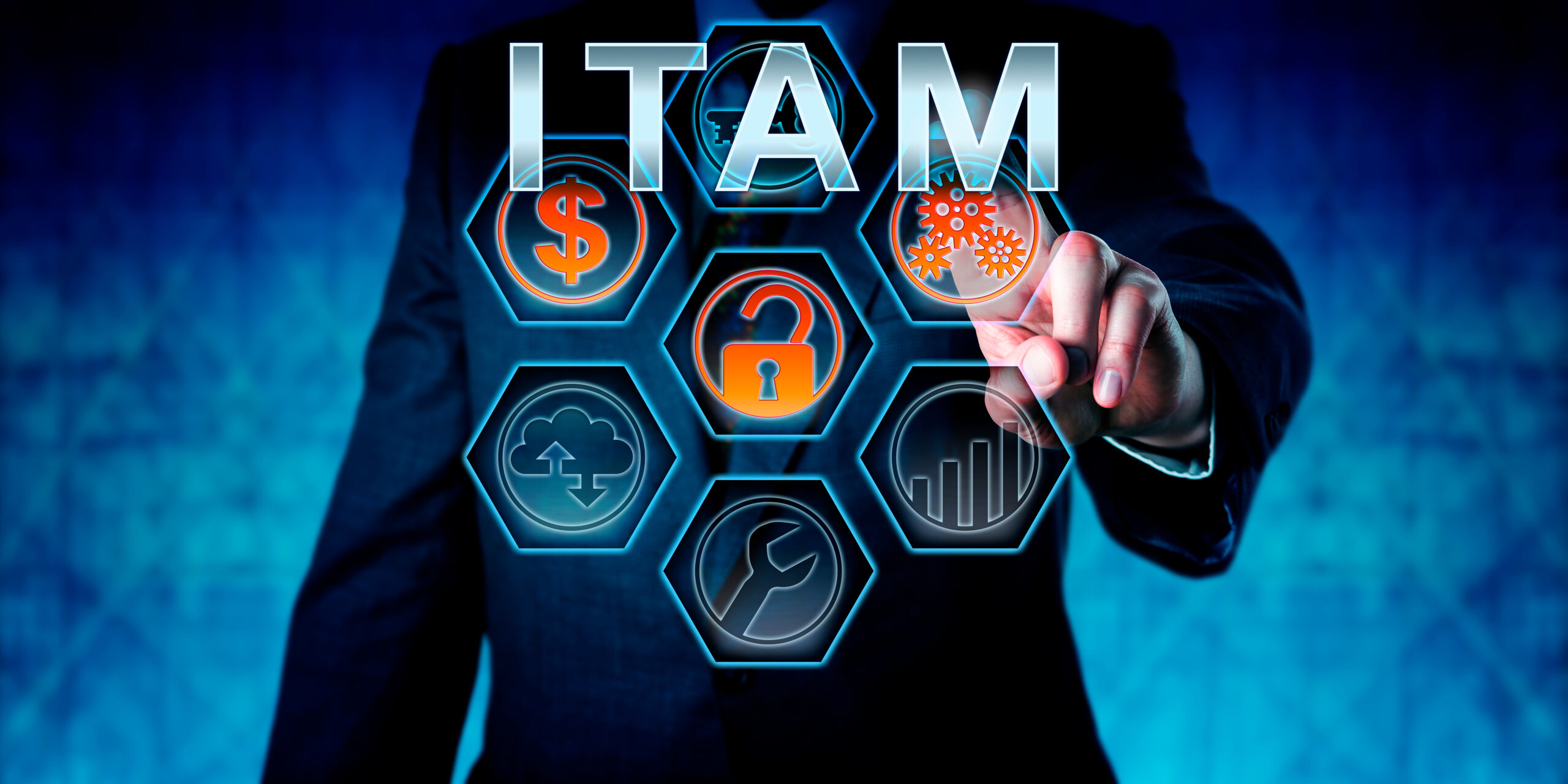 Benefits of IT asset management - ITAM concept image.